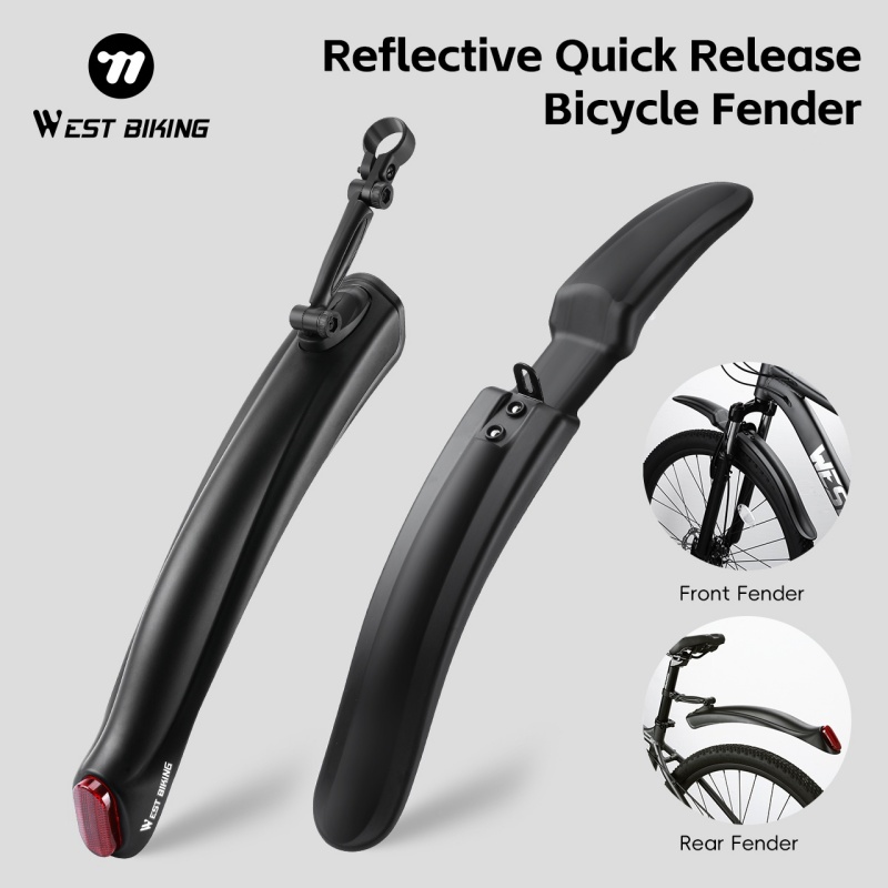 Fender Mudguard Set - WEST BIKING Reflective Bicycle Mudguard Quick