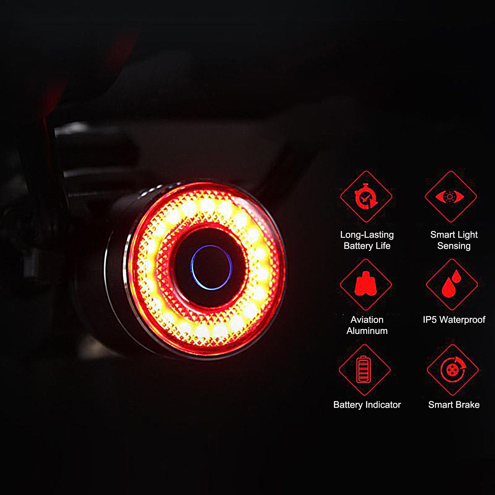 Bicycle Brake Light Smart Bike - Cycling Commuting recension och pris