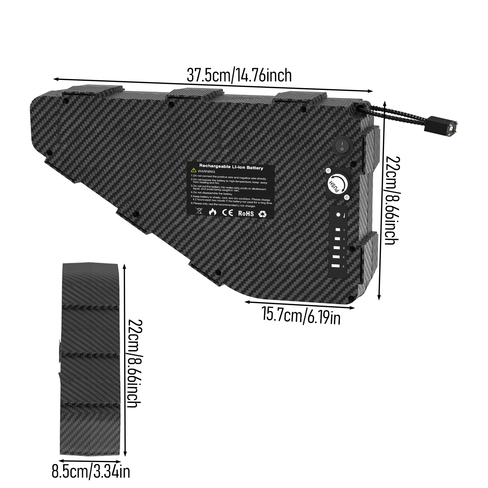 Triangle Battery Case Fit 80PC - Cycling Zones recension och pris