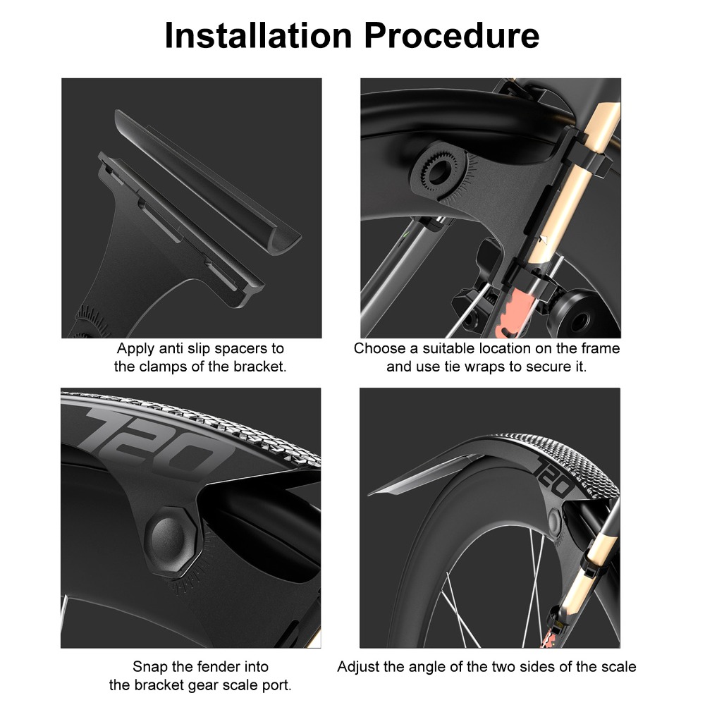 PC Nylon Road Bike Mudguard Li - Fender Mudguard Set recension och pris