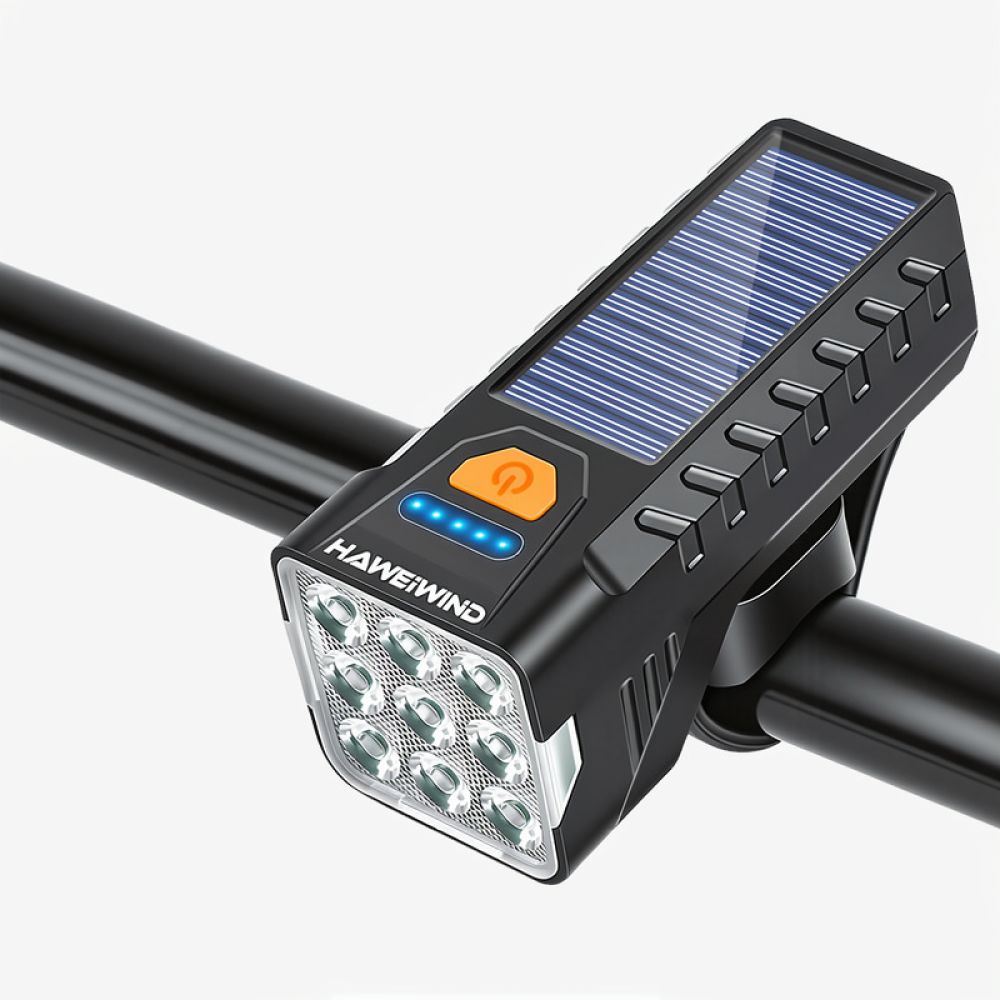 Solar Bicycle Headlight USB Re - Cycling Commute Gear recension och pris