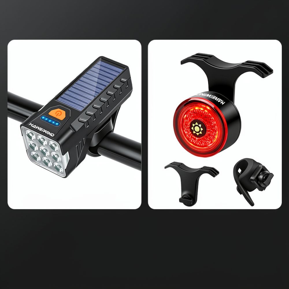 Solar Bicycle Headlight USB Re - Cycling Commute Gear recension och pris